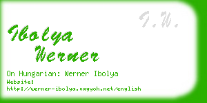 ibolya werner business card